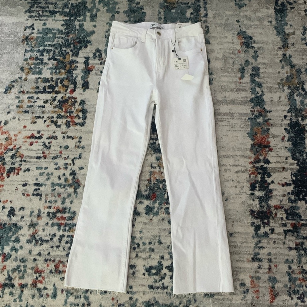 Zara White Flare Jeans